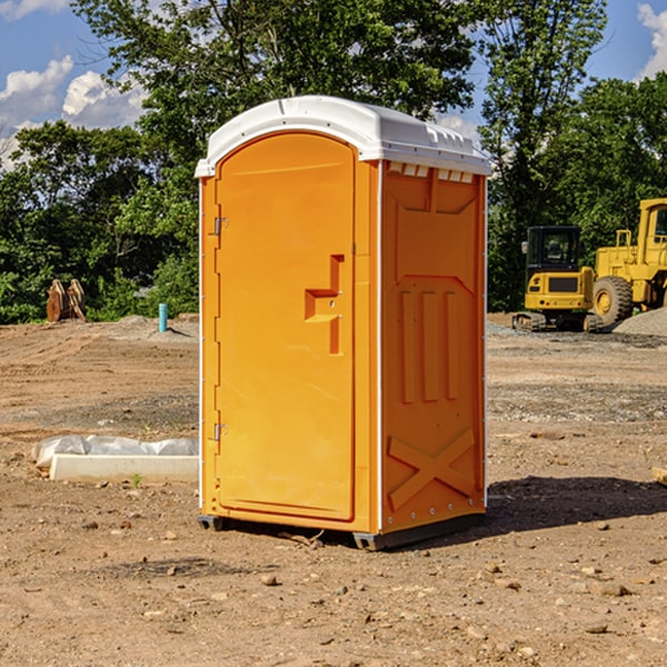 how often are the portable restrooms cleaned and serviced during a rental period in East Dublin